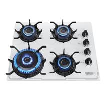 Cooktop 4 Bocas Branco à Gás Itatiaia Itamaster Tripla Chama Fogão 127V/220V Bivolt