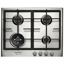 Cooktop 4 Bocas Brastemp Gourmand Inox com Duplachama e Trempe com Ferro Fundido - BDK60DR