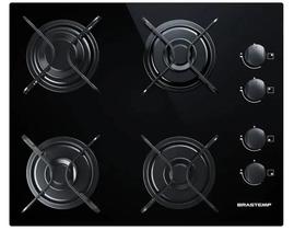 Cooktop 4 Bocas Brastemp Preto a Gás GLP