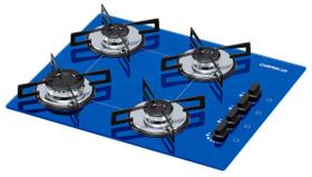 Cooktop 4 bocas Chamalux ultra chama Bivolt Azul / GN