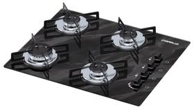 Cooktop 4 bocas Chamalux ultra chama Bivolt Marmore Preto