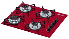Cooktop 4 bocas Chamalux ultra chama Bivolt Vermelho