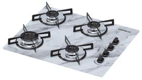 Cooktop 4 bocas Chamalux ultra chama Mármore Branco
