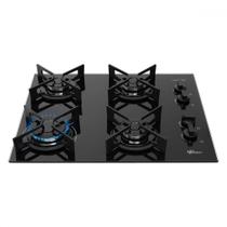 Cooktop 4 Bocas Fit Line Trempe Iron com Vidro Preto 36310 - Fischer Cooktop 4 Bocas Fit Line Trempe Iron com Vidro Preto 36310 - Fischer