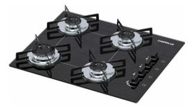 Cooktop 4 Bocas Fogão Gás Cozinha Ultra Chama Chamalux Bivolt Preto