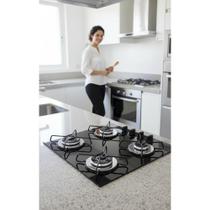 Cooktop 4 Bocas Gás Preto Vidro Temperado Bivolt Cooktop 4 Bocas Gás Preto Vidro Temperado Bivolt