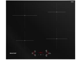 Cooktop 4 Bocas Indução Brastemp Vitrocerâmico - Touch com Timer Preto Acendimento Automático BDJ60