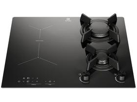 Cooktop 4 Bocas Indução Híbrido Electrolux Touch com Timer Preto IE62H