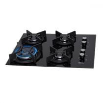 Cooktop 4 Bocas Infinity Tripla Chama com Vidro Preto - Fischer