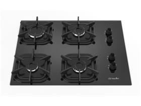Cooktop 4 Bocas Mueller G5 Ultra Chama Grades Ferro Fundido Preto BIVOLT
