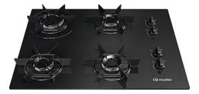 Cooktop 4 Bocas Mueller Mcg4bb Mesa De Vidro Ultra Chama Super Automático Preto 127/220v