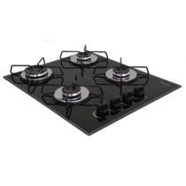 Cooktop 4 Bocas Premium Ultra Chama - Preto - Chamalar