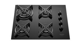 Cooktop 4 Bocas Preto com Mesa de Vidro e Tripla Chama Dako Supreme Bivolt
