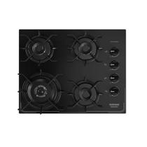Cooktop 4 Bocas Tripla Chama Preto a Gás em Aço Inox e Trempes em Ferro Fundido Itamaster Bivolt Itatiaia