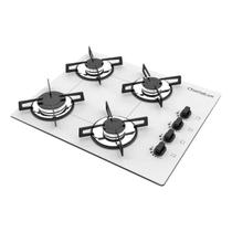 Cooktop 4 bocas ultra chama branco chapa chamalux bivolt Cooktop 4 bocas ultra chama branco chapa chamalux bivolt