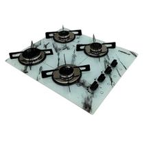 Cooktop 4 Bocas Ultra Chama Mármore Chamalux