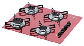 Cooktop 4 bocas ultra chama rosa gas natural chamalux Cooktop 4 bocas ultra chama rosa gas natural chamalux