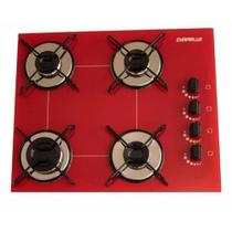 Cooktop 4 Bocas Ultra Chama Vermelho Trempe Arame Chamalux