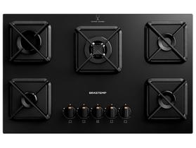 Cooktop 5 Bocas a Gás Brastemp GLP Preto Superautomático BDS75AE