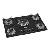 Cooktop 5 Bocas a Gás Clarice Tripla Chama Preto - Bivolt