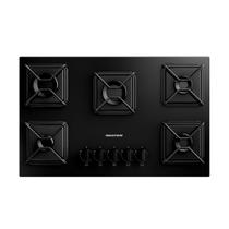 Cooktop 5 Bocas a Gás com Chama Simmer Automático Vidro Preto Bivolt BDD75BEUNA Brastemp