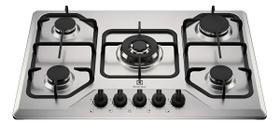 Cooktop 5 Bocas a Gás Electrolux Inox Experience Multi Chama e Grade Ferro Fundido Bivolt