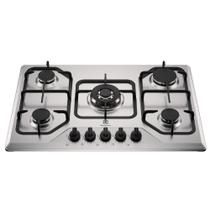 Cooktop 5 Bocas a Gás Electrolux Inox Experience Multi Chama e Grade Ferro Fundido (KE5XC)