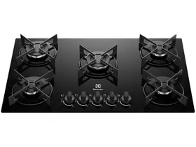 Cooktop 5 Bocas a Gás Electrolux Mesa de Vidro Efficient Grade de Aço Fosco (KE5GR)