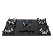 Cooktop 5 Bocas a Gás Fischer Fit Line Mesa de Vidro Trempe Esmaltada Aramado Preto Bivolt Cooktop 5 Bocas a Gás Fischer Fit Line Mesa de Vidro Trempe Esmaltada Aramado Preto Bivolt
