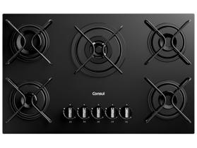 Cooktop 5 Bocas a Gás GLP Consul Preto CDS75AE