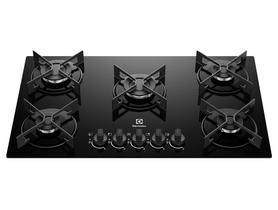 Cooktop 5 Bocas a Gás GLP Electrolux Preto Acendimento Automático Efficient KE5GR