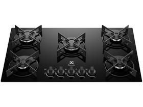 Cooktop 5 Bocas a Gás GLP Electrolux Preto Acendimento Automático Efficient KE5GR