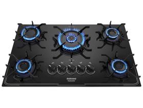 Cooktop 5 Bocas a Gás GLP Itatiaia Preto Itamaster Trempe Ferro Fundido