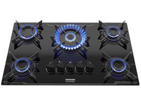 Cooktop 5 Bocas a Gás GLP Itatiaia Tripla Chama Preto Electra Plus