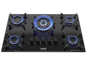 Cooktop 5 Bocas a Gás GLP Itatiaia Tripla Chama Preto Electra Plus
