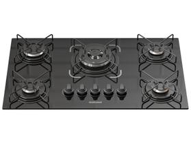 Cooktop 5 Bocas a Gás GLP Itatiaia Tripla Chama Preto Essencial