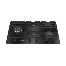 Cooktop 5 Bocas a Gás Mueller com Mesa de Vidro Temperado e Tripla Chama Preto Bivolt - MCG5BM