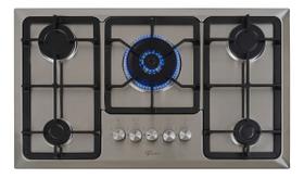 Cooktop 5 Bocas A Gas Vidro Preto Intense - Fischer