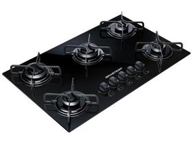 Cooktop 5 Bocas Brastemp à Gás - Acendimento Superautomático Ative! BDD75 AE