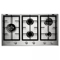 Cooktop 5 bocas Brastemp Inox com Trempe Com Ferro Fundido e Duplachama 220v