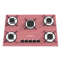 Cooktop 5 bocas chamalux bivolt ultra chama trempe aramada rosa Cooktop 5 bocas chamalux bivolt ultra chama trempe aramada rosa