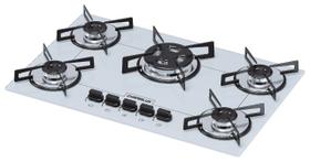 Cooktop 5 bocas Chamalux tripla chama Bivolt Branco