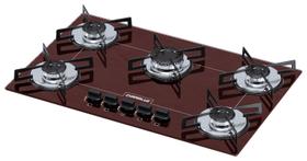Cooktop 5 bocas Chamalux ultra chama Bivolt Marrom