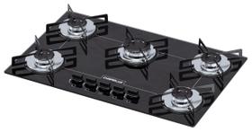 Cooktop 5 bocas Chamalux ultra chama Bivolt Preto