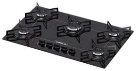 Cooktop 5 bocas Chamalux ultra chama Preto Bivolt / GN