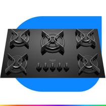 Cooktop 5 Bocas com Mesa de Vidro Tripla Chama Dako Supreme Bivolt