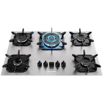 Cooktop 5 Bocas com Queimador Tripla Chama Bivolt Branco Mueller