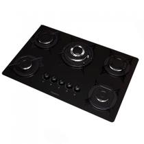 Cooktop 5 Bocas com Tripla Chama Mesa de Vidro 6mm Fogatti