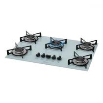 Cooktop 5 Bocas com Vidro Branco - Fischer Cooktop 5 Bocas com Vidro Branco - Fischer