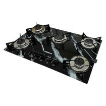 Cooktop 5 Bocas em Vidro Temperado Ultra Chama Chamalux Cooktop 5 Bocas em Vidro Temperado Ultra Chama Chamalux